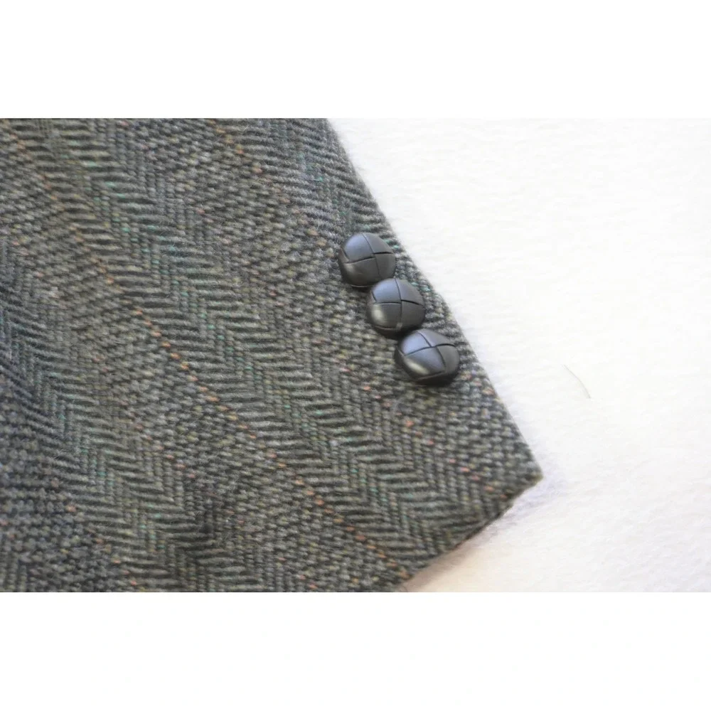 American Trend Tweed Blazer Mens 50L Gray Herringbone 2 BTN‎ Sport Coat EUC